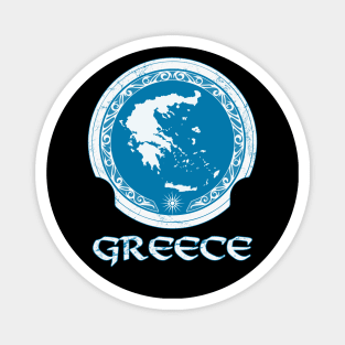 Greece Map Sparta Macedonian Shield Magnet